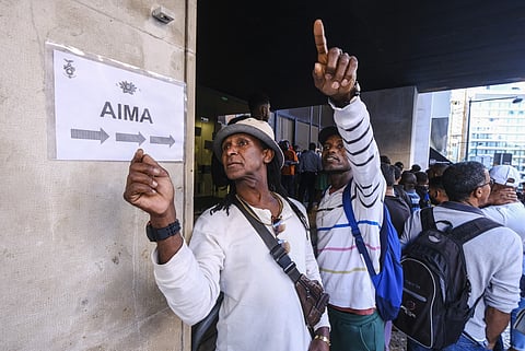 Loja da AIMA na Av. António Augusto Aguiar costuma ter longa fila à porta.