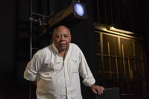 Rogério de Carvalho fotografado no teatro S. Luiz em 2017.