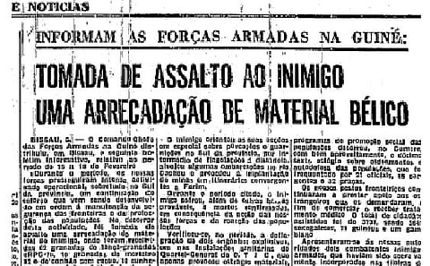 As tropas portuguesas estavam, por esta altura, perto da derrota na Guiné. A situação militar em Moçambique era cada vez mais grave. As notícias da guerra eram inexistentes.