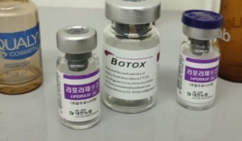 Embalagens de botox contrafeito apreendidas em clínica de estética em Lisboa