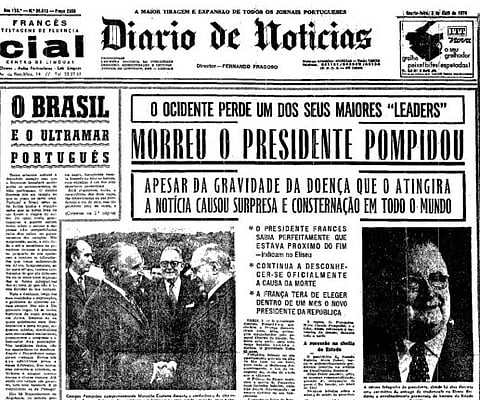 Morreu o presidente Georges Pompidou
