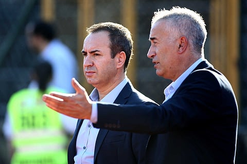 Presidente do Sporting de Braga, António Salvador (à esquerda), com João Gomes, ex-diretor deral do clube