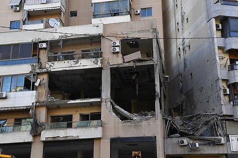Prédio onde estava o líder do Hamas após o ataque.