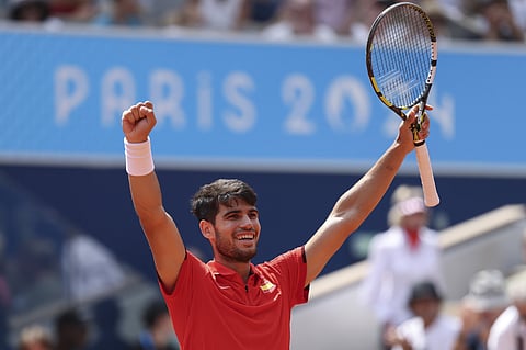 Tenista espanhol Carlos Alcaraz na final de singulares masculinos