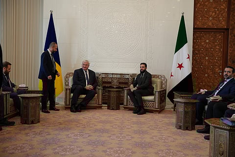 O ministro dos Negócios Estrangeiros ucraniano encontrou-se com o líder sírio, Ahmed al-Sharaa.