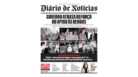 A primeira página do DN desta sexta-feira