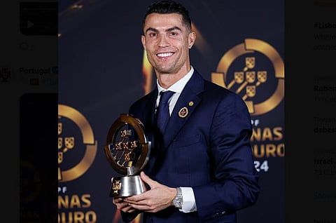 "Embaixador de excelência" Cristiano Ronaldo distinguido com quinas de platina