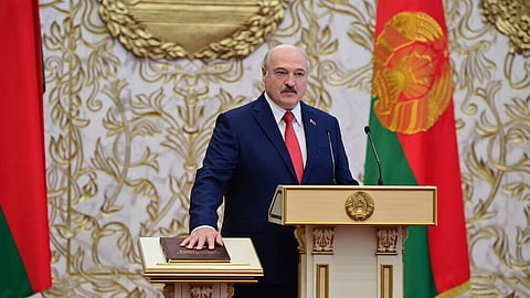 Alexander Lukashenko, acusou hoje a Ucrânia de violar o espaço aéreo bielorrusso