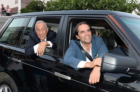 Marcelo Rebelo de Sousa com Miguel Albuquerque