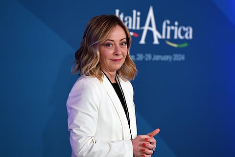 A primeira-ministra italiana, Giorgia Meloni.