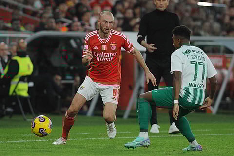 O médio Fredrik Aursnes está a cumprir a segunda época no Benfica.