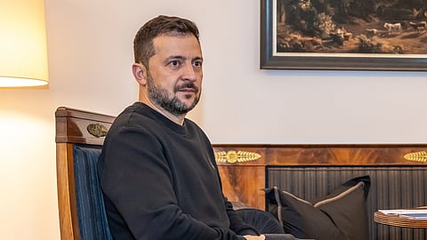 O presidente da Ucrânia, Volodymyr Zelensky. 