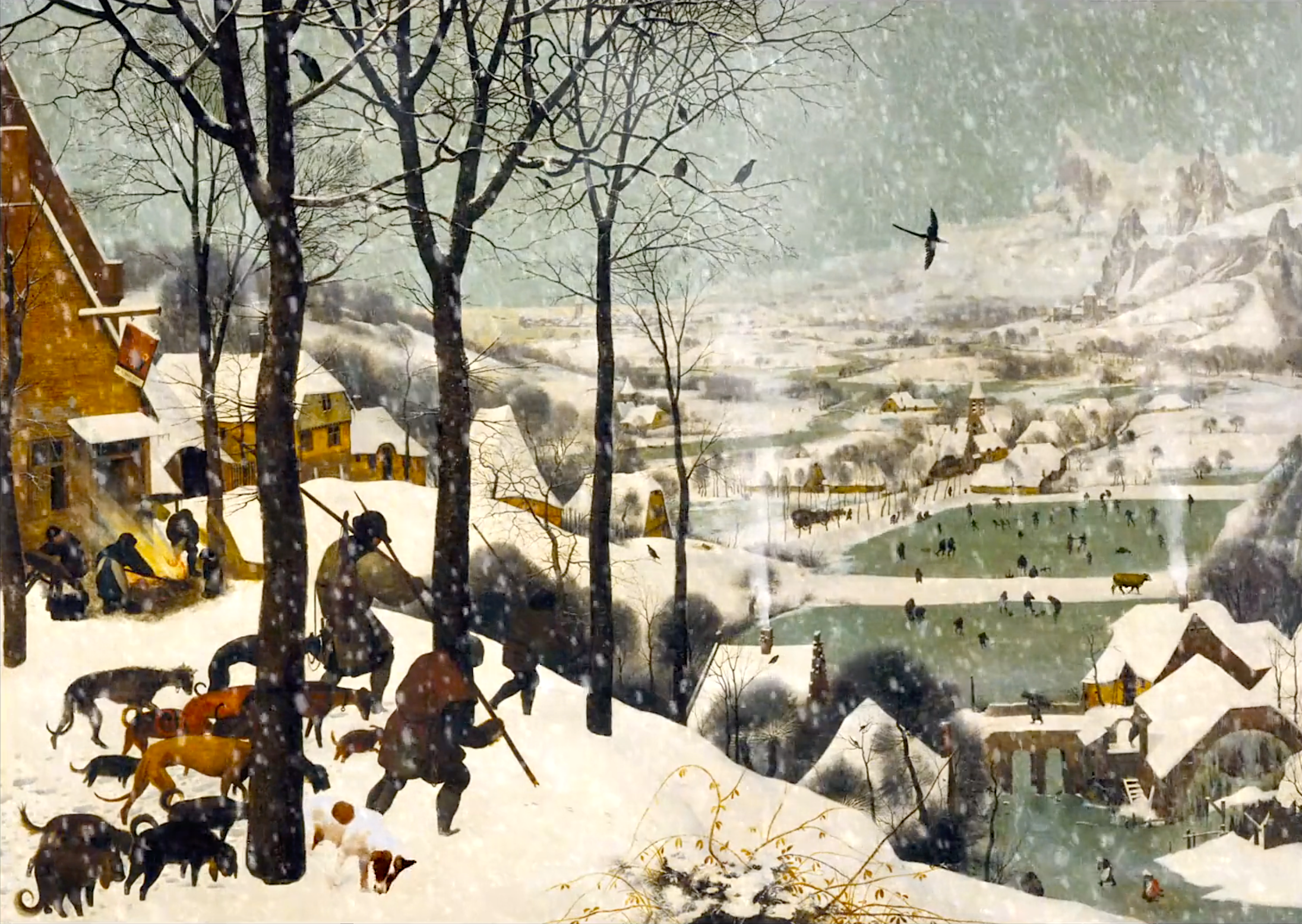 Caçadores na Neve (1565): o quadro de Bruegel, o Velho reencenado por Kiarostami.