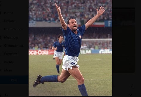 Morreu Totò Schillaci, melhor marcador do Mundial de 1990. Tinha 59 anos