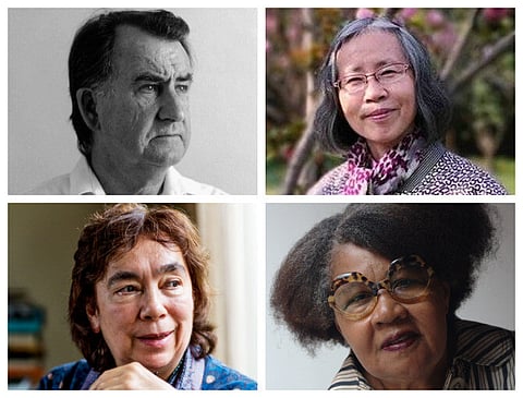 Gerald Murnane e Can Xue (em cima), juntamente com Alexis Wright e Jamaica Kincaid (em baixo) lideram lista dos favoritos.
