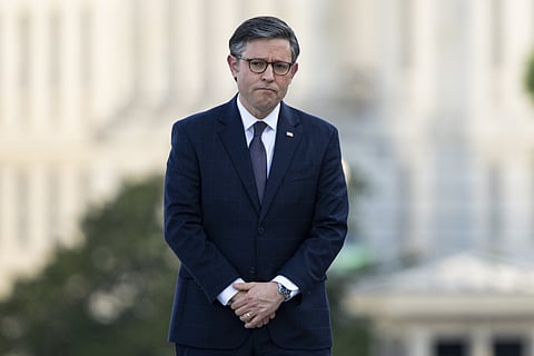 O presidente da Câmara de Representantes norte-americana, o republicano Mike Johnson