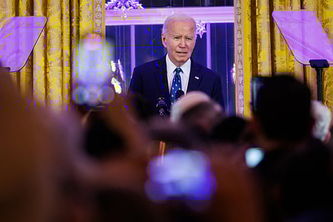 Biden numa receção, na semana passada, na Casa Branca.