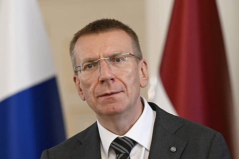 O presidente da Letónia, Edgars Rinkevics.