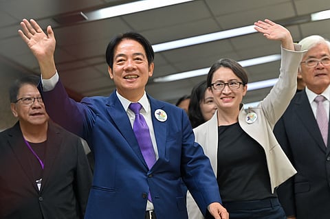 Lai Ching-te, à esquerda, e Hsiao Bi-khim