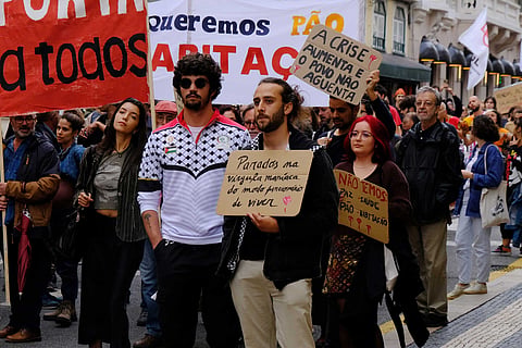 Imagjm de arquivo de manifestação em outubro de 2023