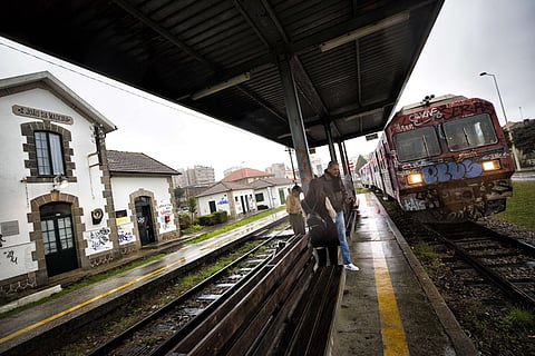 Estação de Santa Maria da Feira da Linha do Vouga, que, concluída a renovação, ligará Aveiro e Espinho. Foto: Maria João Gala/Global Imagens