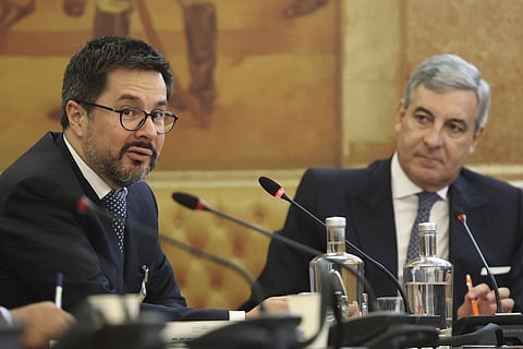 Thierry Ligonnière, CEO da ANA, e o presidente da ANA, José Luís Arnaut. Foto: Lusa