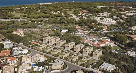 Maquete do projeto residencial Plátanos, em Cascais.
