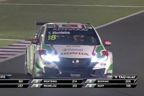 Tiago Monteiro em corrida heróica no Qatar