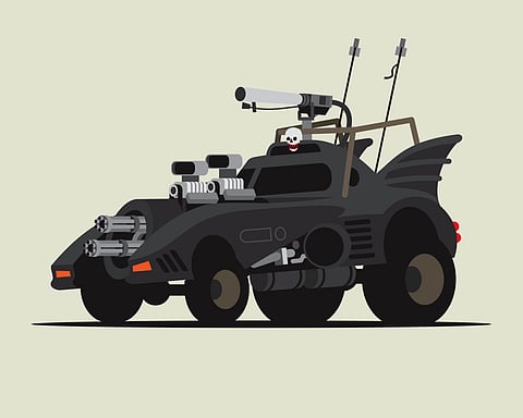 Como seria o carro do Batman no universo Mad Max?