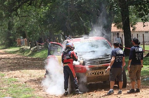 Dakar: Nasser al-Attyah vence etapa com motor a arder