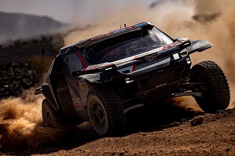 Sébastien Loeb and Fabian Lurquin of the Dacia Sandriders during the Stage 3 of the Dakar 2025 on January 7, 2025 between Bisha and Al Henakiyah, Saudi Arabia // Kin Marcin / Red Bull Content Pool // SI202501071363 // Usage for editorial use only //