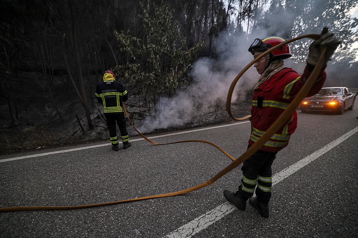 Fogo na Guarda obriga ao corte da A25 e da EN16