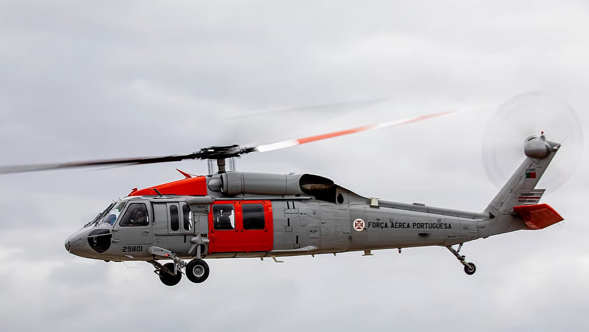 Air Force helicopter rescues cyclist after serious fall in Serra d'Arga