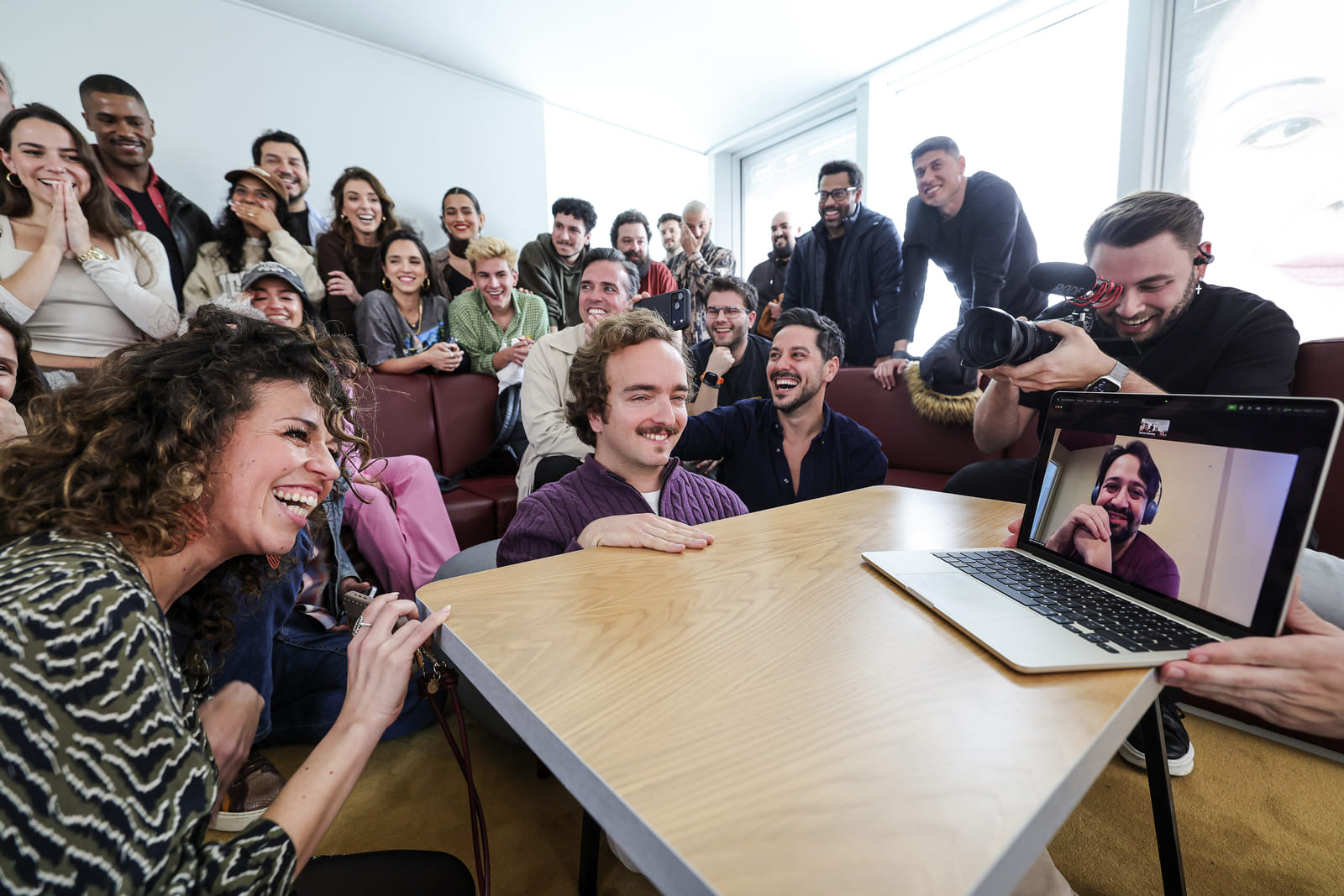 Lin-Manuel Miranda in conversation with the Portuguese cast of the musical 'In The Heights'