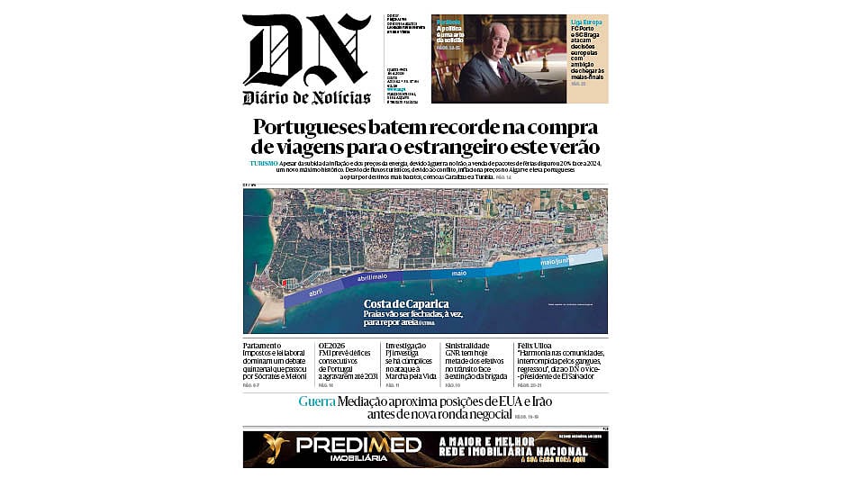 Leia aqui o DN desta quinta-feira, 16 de abril