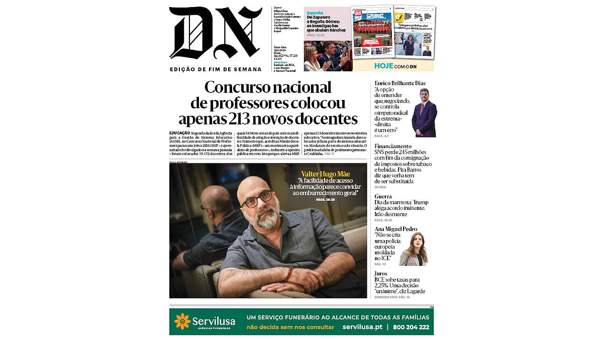 Leia aqui o DN desta sexta-feira, 12 de junho