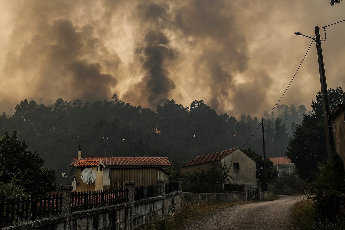 Incêndio de Vouzela já causou dois feridos graves, mas combate "evoluiu favoravelmente" durante a noite