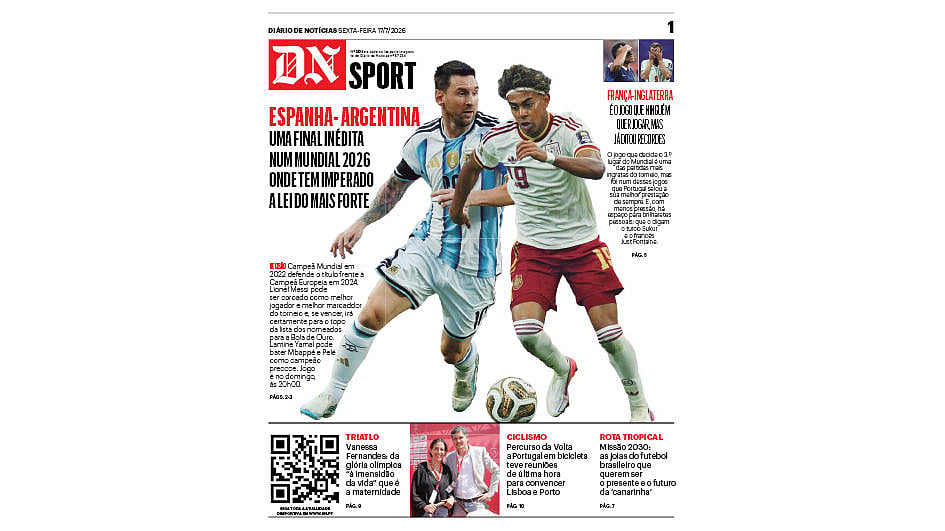 Leia aqui o DN Sport desta sexta-feira, 17 de julho