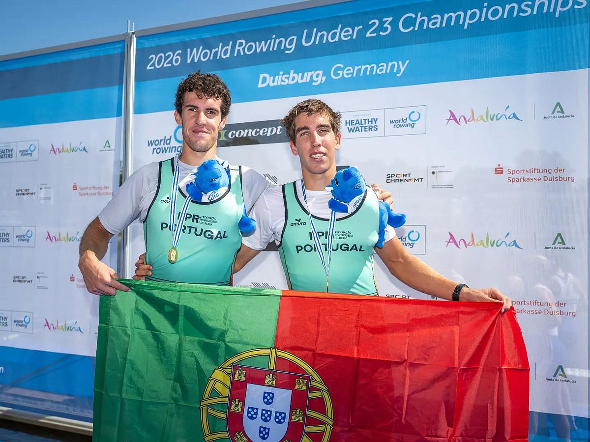 Remo: Pedro Rodrigues e Tomás Neves fazem história e conquistam ouro mundial de sub-23
