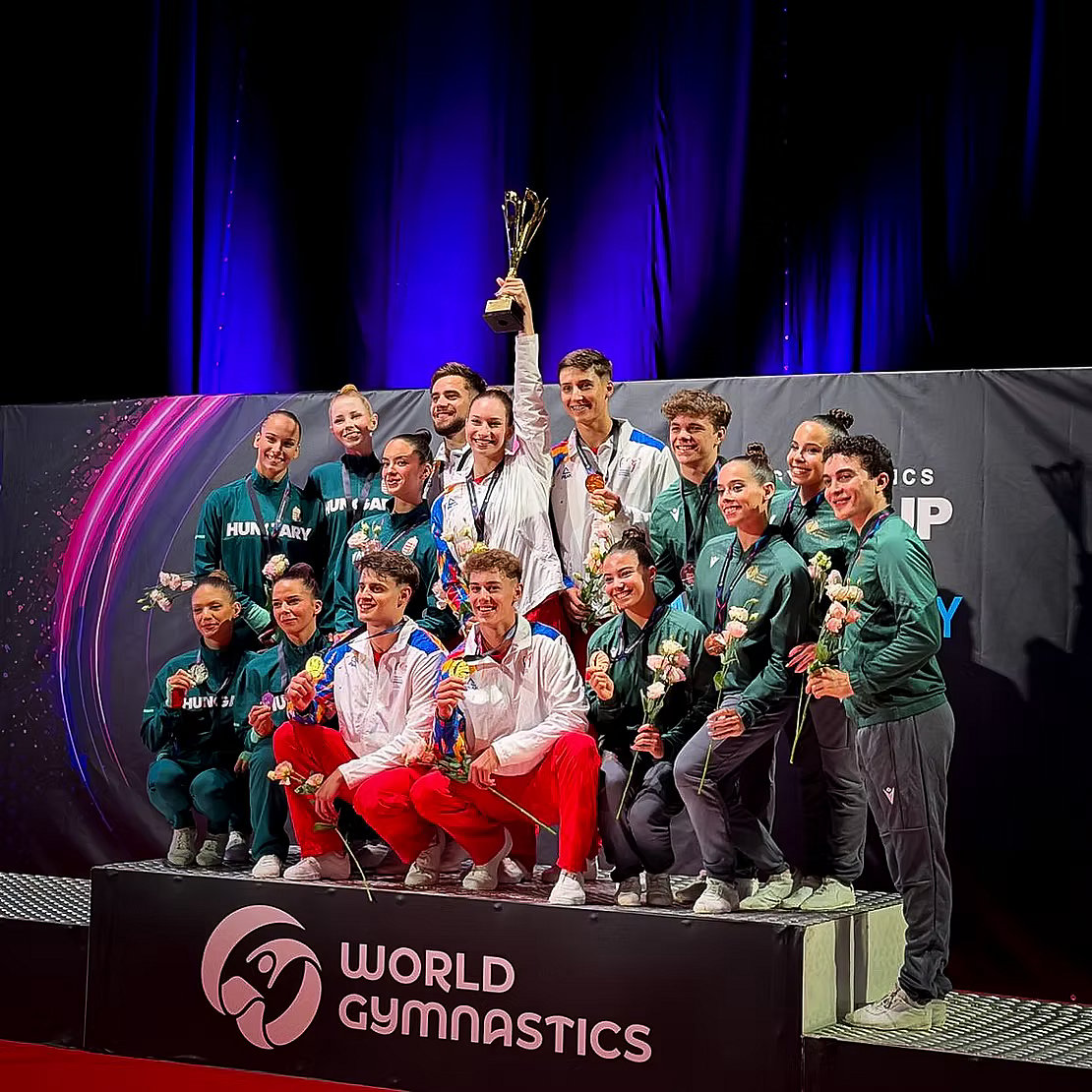 Medalha de bronze na Taça do Mundo de Ginástica Aeróbica