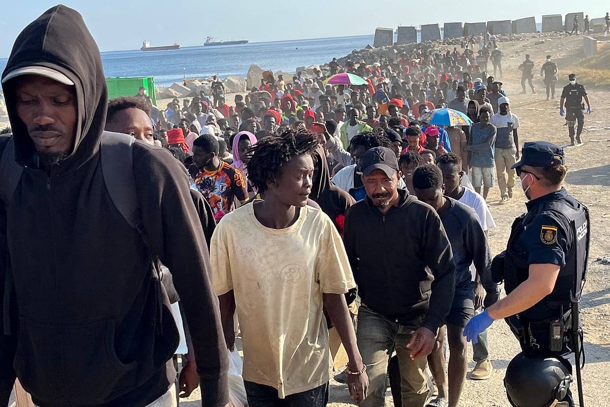 Ceuta authorities move thousands of migrants to temporary shelters