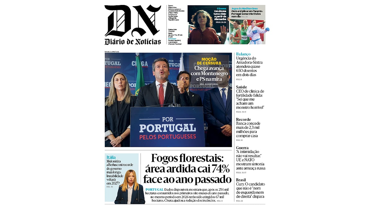 Leia aqui o DN desta quinta-feira, 3 de setembro