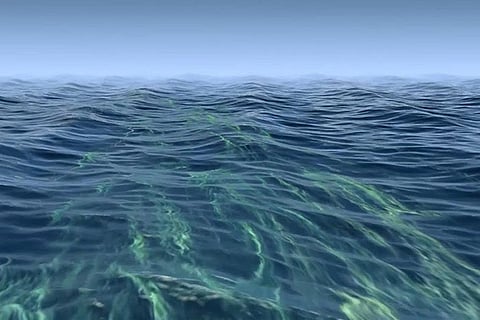 वायुमंडल और महासागर के बीच कार्बन डाइऑक्साइड की अदला बदली 