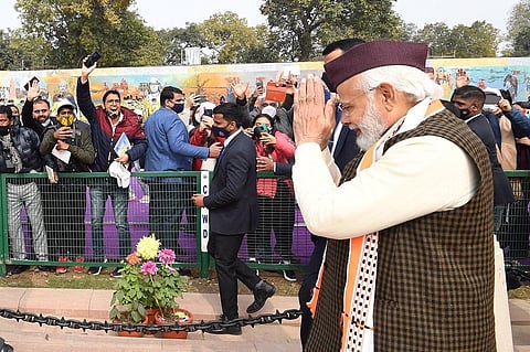 ‘नए भारत’ के निर्माण की परिकल्पना प्रधानमंत्री नरेंद्र मोदी ने पहले से कर रखी थी। फोटो: पीआईबी