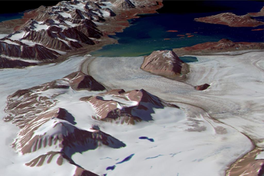  फोटो:यूनेस्को, पिघलते ग्लेशियर की उपग्रह से ली गई तस्वीर  