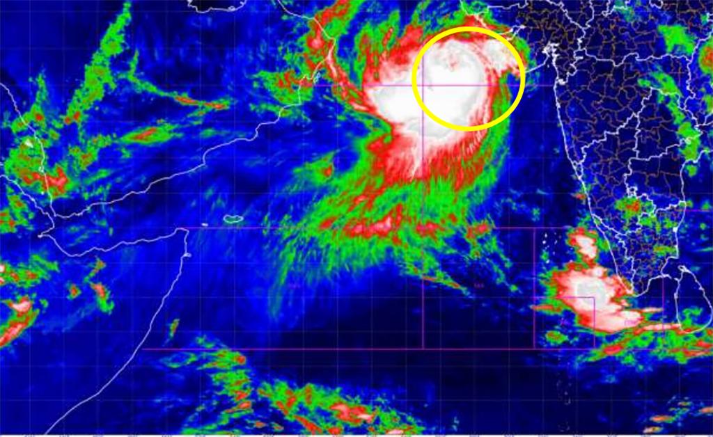 चक्रवात बिपरजॉय की उपग्रह से ली गई तस्वीर/ फोटो: आईएमडी