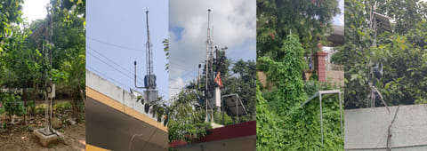 लखनऊ के तालकटोरा, उत्तर प्रदेश प्रदूषण नियंत्रण बोर्ड के मुख्यालय, चिन्हाट, आईटी कॉलेज, एसपीजीआई में लगे निरीक्षण उपकरण । फोटो : रोहन सिंह