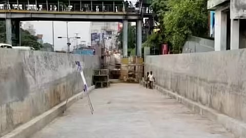 The newly constructed vehicular subway in Chromepet