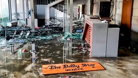Bangladesh media freedom crisis, Media Freedom Coalition criticism, attacks on journalists Bangladesh, arson attacks on media houses Dhaka, press freedom Bangladesh, journalist safety Bangladesh, Sharif Osman Hadi death fallout, Inqilab Mancha violence, Muhammad Yunus interim government Bangladesh, Dhaka newspaper office attack, Karwan Bazar arson, international condemnation Bangladesh media attacks, freedom of expression Bangladesh, law and order situation Bangladesh