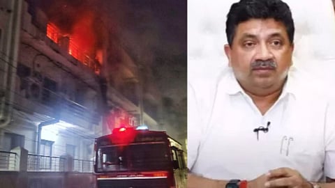 PTR, Collector inspect fire-hit LIC building in Madurai